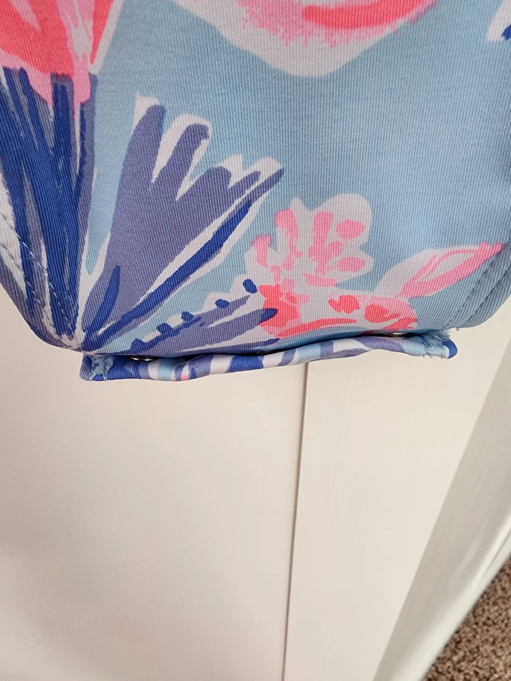 Toddler Lilly Pulitzer Long-Sleeve Floral Swimsuit - Light Blue, Pink & Navy